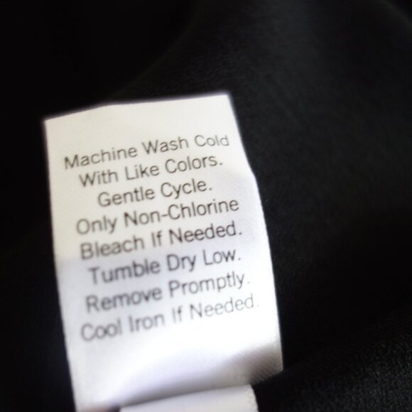 NWT $58 K / LAB Black Evening Shoulder Ties Mixed Velvet Slip Dress – Small - Picture 10 of 10